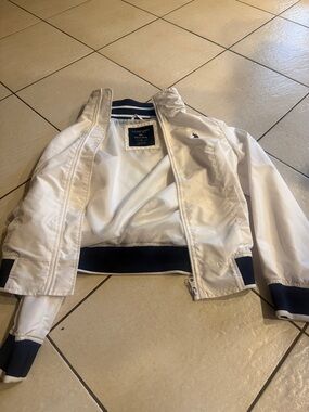 U.S. Polo Assn. Cream Jacket with Navy Trim